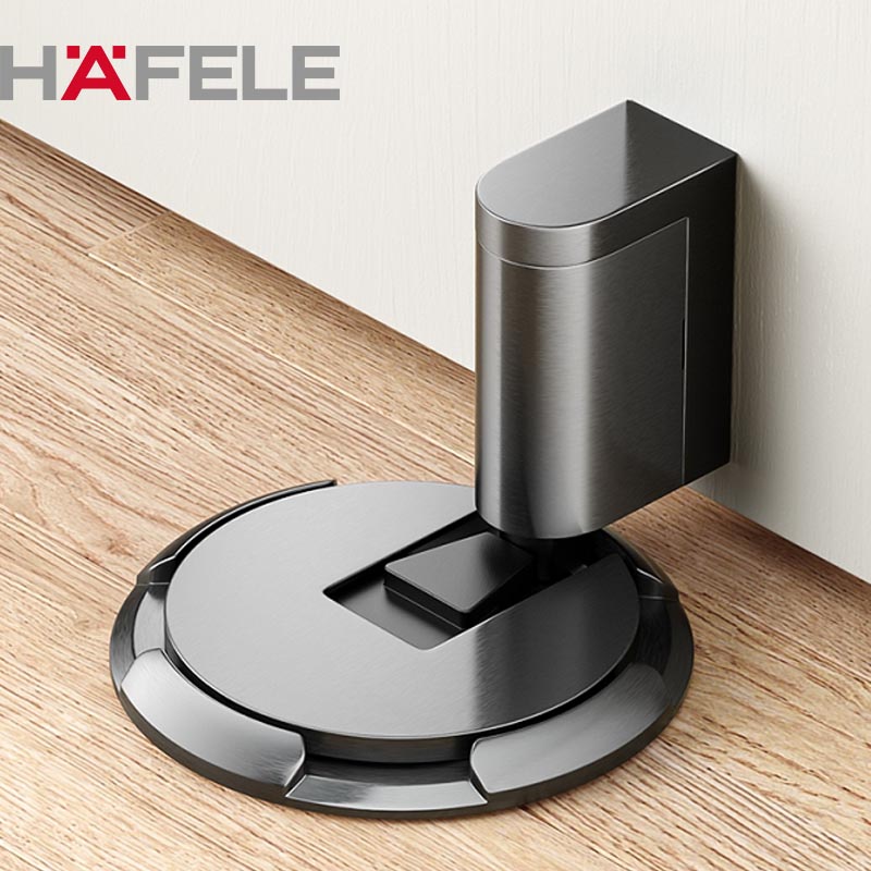 德国海福乐HAFELE机械静音防风门挡隐形免打孔门吸卫生间防撞地吸