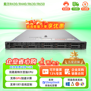 XS二手服务器1U静音主机云计算虚拟多开ERP 戴尔R430R440R630R650