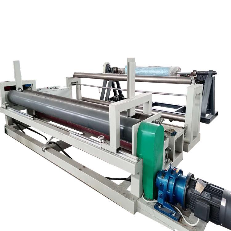 大棚膜导料机带纠偏和计米器功能磁粉刹车控制大卷导成小卷多功能