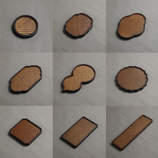 竹茶盘宋席竹编功夫茶具壶承杯垫茶托盘干泡茶台重竹复古家用 中式