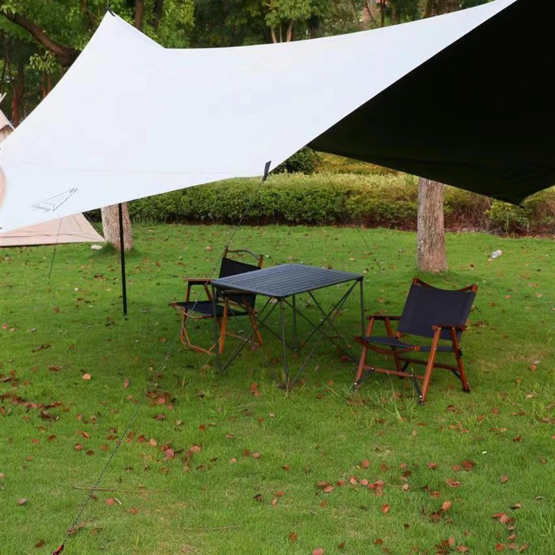 八角蝶形天幕户外防雨遮阳帐篷便携沙滩秋日露营野营防晒防雨凉棚
