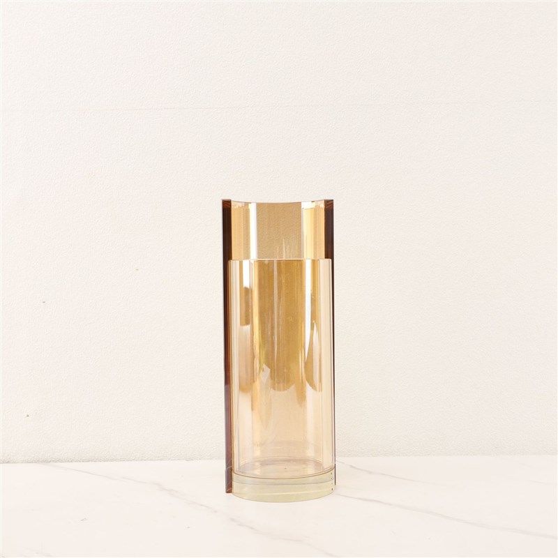 水晶玻璃错位花瓶轻奢创意家居客厅样板房间办公桌面装饰花器摆件,特色手工艺,其他特色工艺品,淘宝优惠券,粉丝福利购,淘宝优惠卷