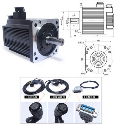 一川3KW伺服电机驱动器180ST-M19015大功率伺服马达19N.M1500转