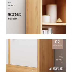 1W3书架落地置物架简易书柜家用收纳储物柜子客厅小型多层靠墙一