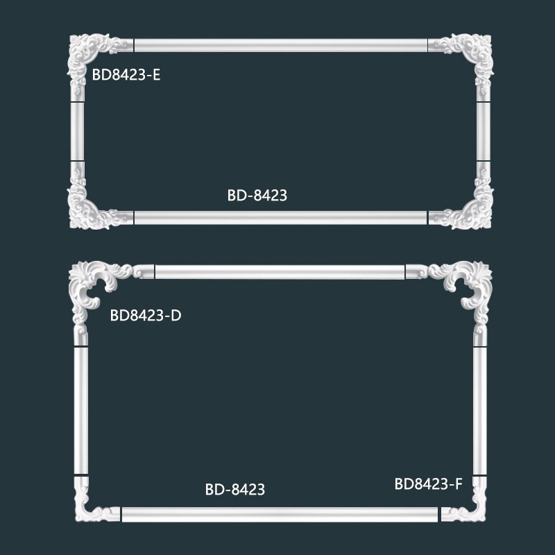 pu线条室内法式装饰背景墙天花吊顶可设计电视背景墙