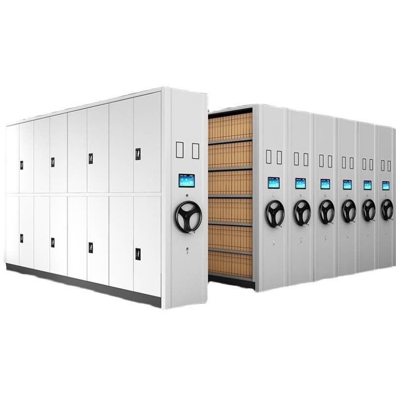 移动密集架 手摇式档案室钢制智能电动资料密集架 出口财务凭证柜