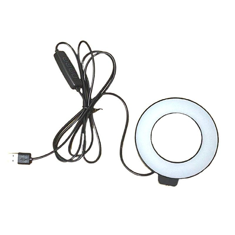 环形美颜主播补光灯TIKTOK电脑视频会议打光闪光灯便携可旋转超