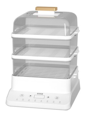 德国谷格GUGE电蒸锅家用三层多功能大容量防干烧可视电蒸箱G765
