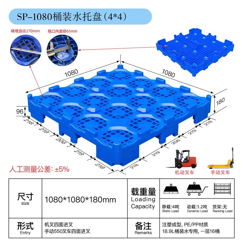 桶装水专用托盘塑料水厂周转地台板大桶水隔板仓库中转厚塑胶卡板,包装,塑料托盘,淘宝优惠券,粉丝福利购,淘宝优惠卷