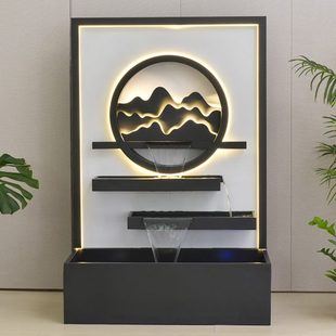 饰水景墙瀑布循环摆件水幕墙户外流水屏风景观酒店公司 大型庭院装