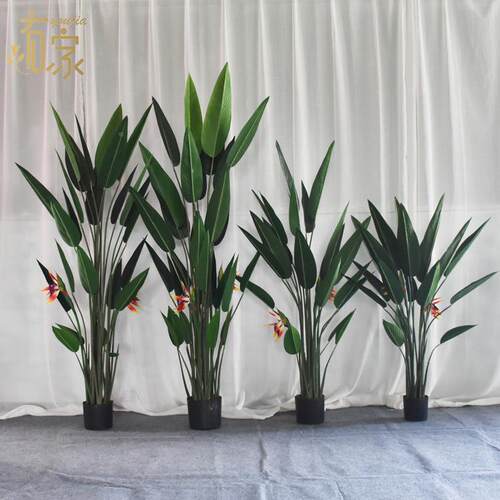 地北欧仿真绿美YJ-0088植天堂鸟盆栽型室内装饰摆件假树落人蕉大