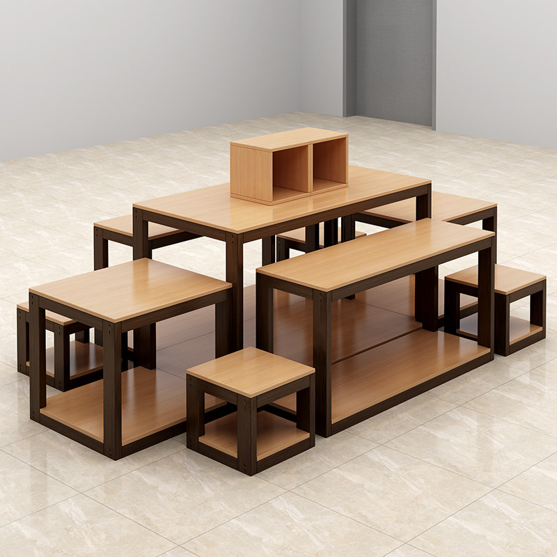 超市饮料促销台展示架陈列架礼品盒地堆高低桌中岛甩货堆头地摊架