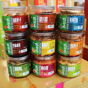 指指香罗卜干 干香辣下饭菜4/8桶装麻辣黄瓜豆角芝麻咸菜即食小酱