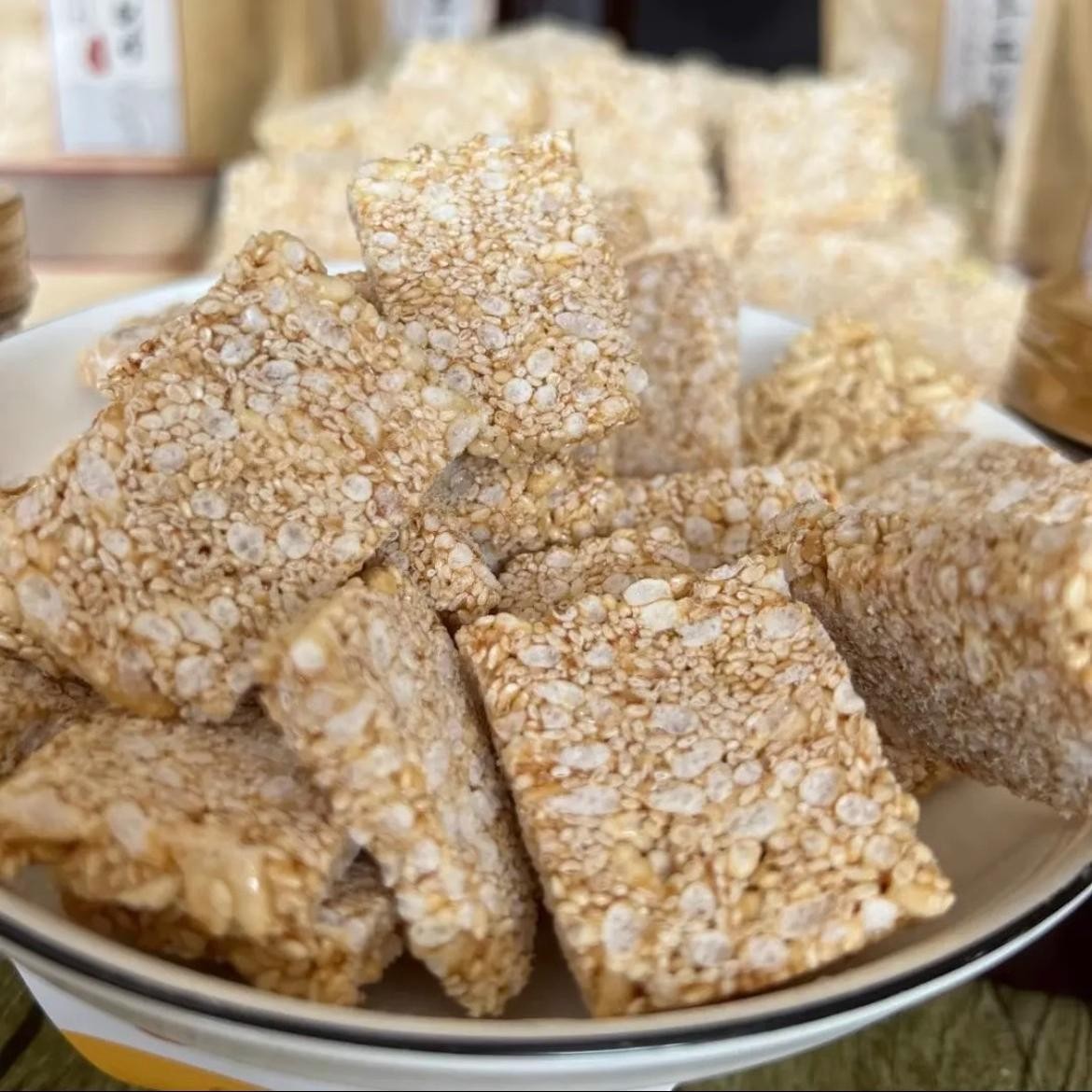 湖北仙桃特产麻叶子麦芽糖炒米糖天门潜江监利特色小吃麻糖大全