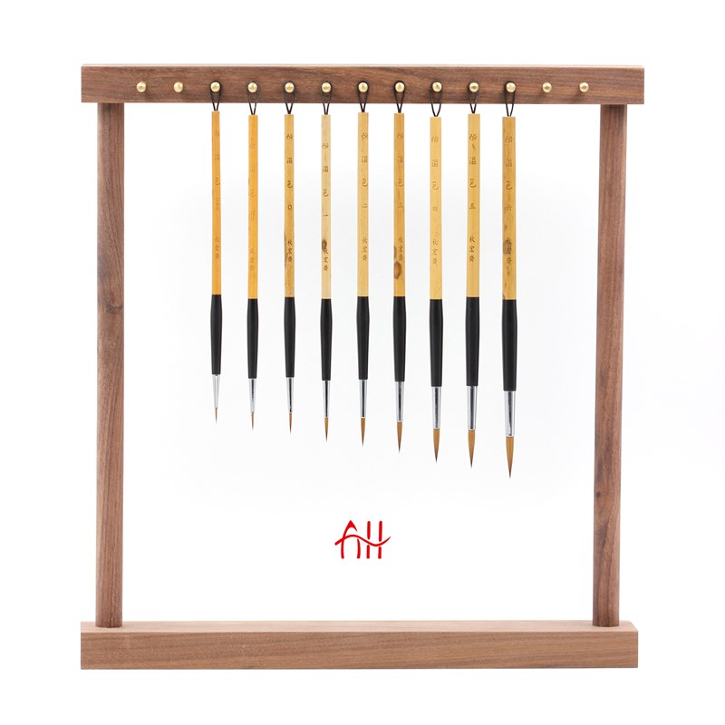 秋宏齋水彩国画勾线白描工笔瘦金体狼毫小楷毛笔新手水彩画笔滋色