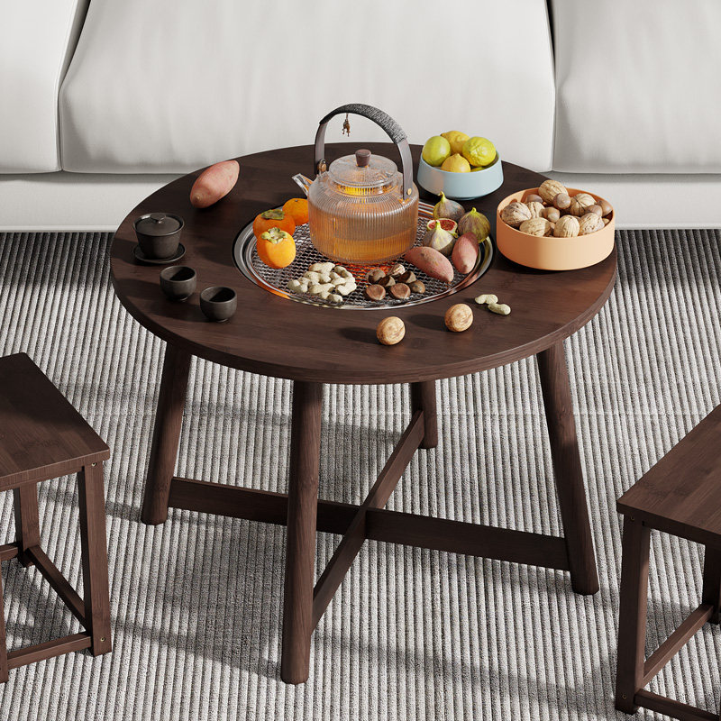 冬日围炉煮茶茶桌家用室内烤火炉器具全桌子冬天家庭炭炉烧烤炉,住宅家具,户外烧烤桌,淘宝优惠券,粉丝福利购,淘宝优惠卷