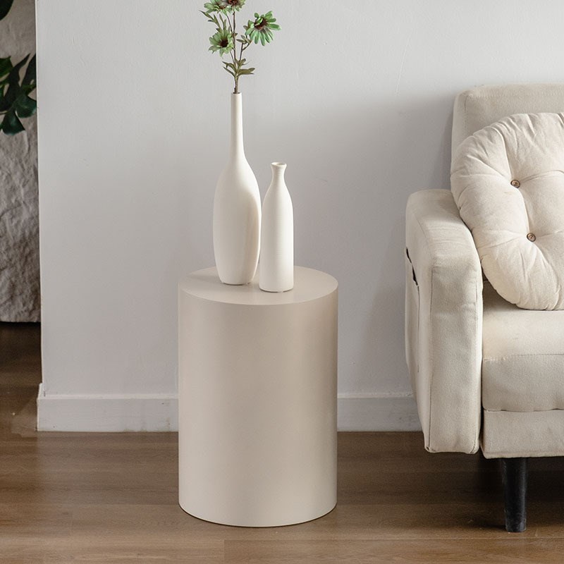 沙发边几高级艺术感客厅小户型角几奶油风极简圆桌现代边角几