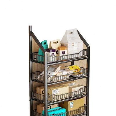 甄选外卖取餐置物架家用门外收快递架多层公室门口杂物餐饮盒整理