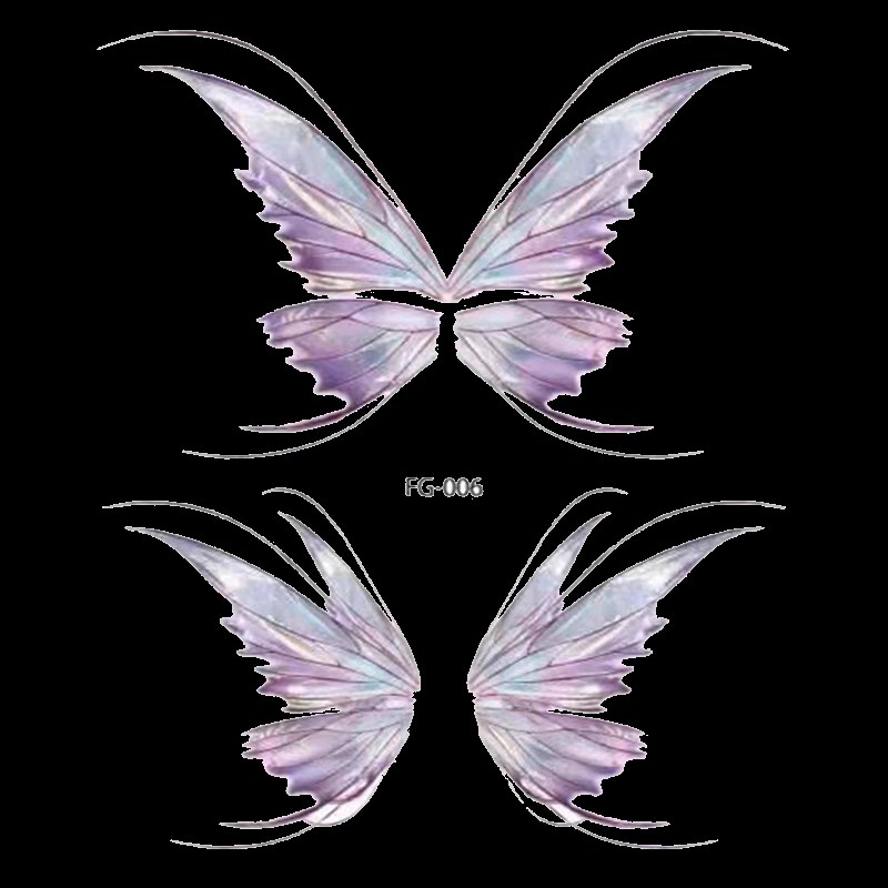 蝴蝶细闪眼角纹身贴纸细闪脸部儿童彩色防水高级感锁骨炫彩闪粉贴