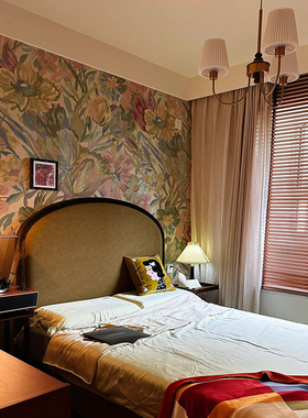 定制无缝墙布壁画Weft Gden 春日宴客厅卧室背景墙纸壁纸