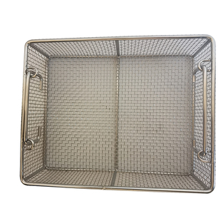 消毒筐供应室网筐网篮金属编织置物筐带提手消毒洗筐