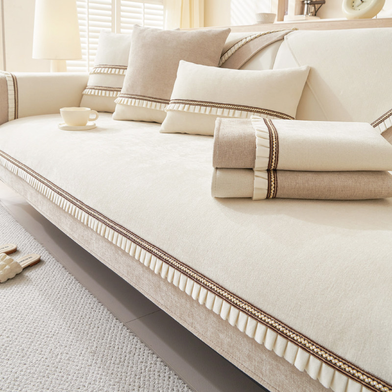 法式奶油风沙发垫四季通用皮沙发罩高级感坐垫子防滑靠背巾盖布,居家布艺,沙发垫,淘宝优惠券,粉丝福利购,淘宝优惠卷