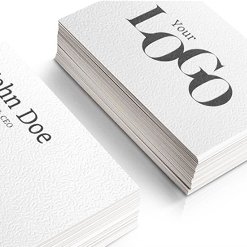 330g粗纹蛋壳纸印名片定制 创意设计印刷制作 特种艺术纹理纸