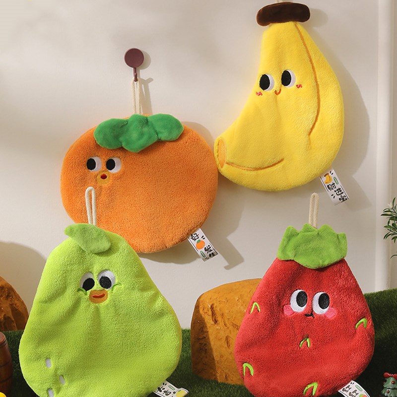 JOJO L. PD.rt.可爱挂式擦手巾儿童珊瑚绒吸水毛巾  美术