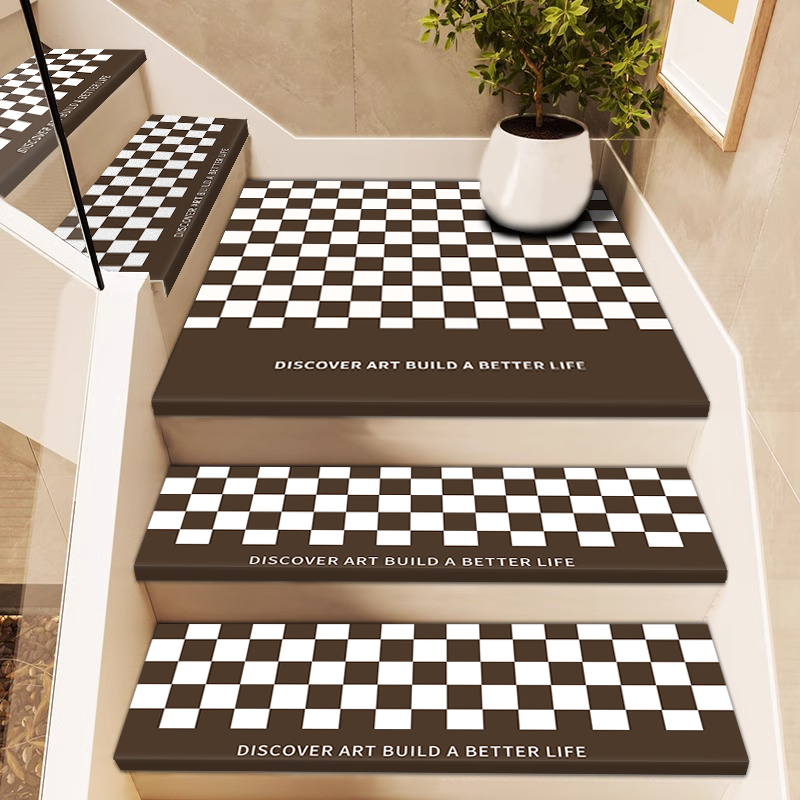 乳胶硅楼梯踏步垫免胶自粘防滑垫子家用阶梯式台阶可裁剪楼梯地毯