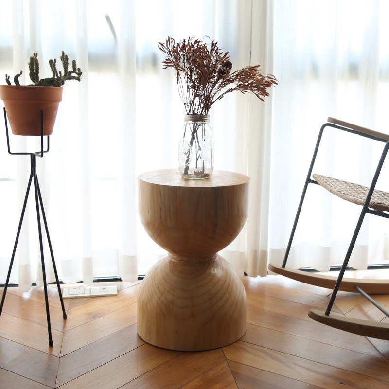 实木木墩子原木树桩木桩日式饭店矮凳子家用餐厅等候椅子