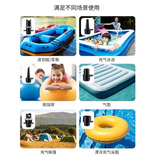 橡皮艇冲锋舟浆板电动充气泵车载充气泵户外帐篷SUP桨板跨境桨板