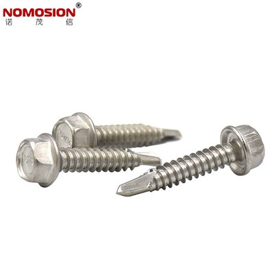 GB15856.4六角带垫自攻自钻螺丝钉六角法兰面自攻螺钉ST4.2~ST6.3