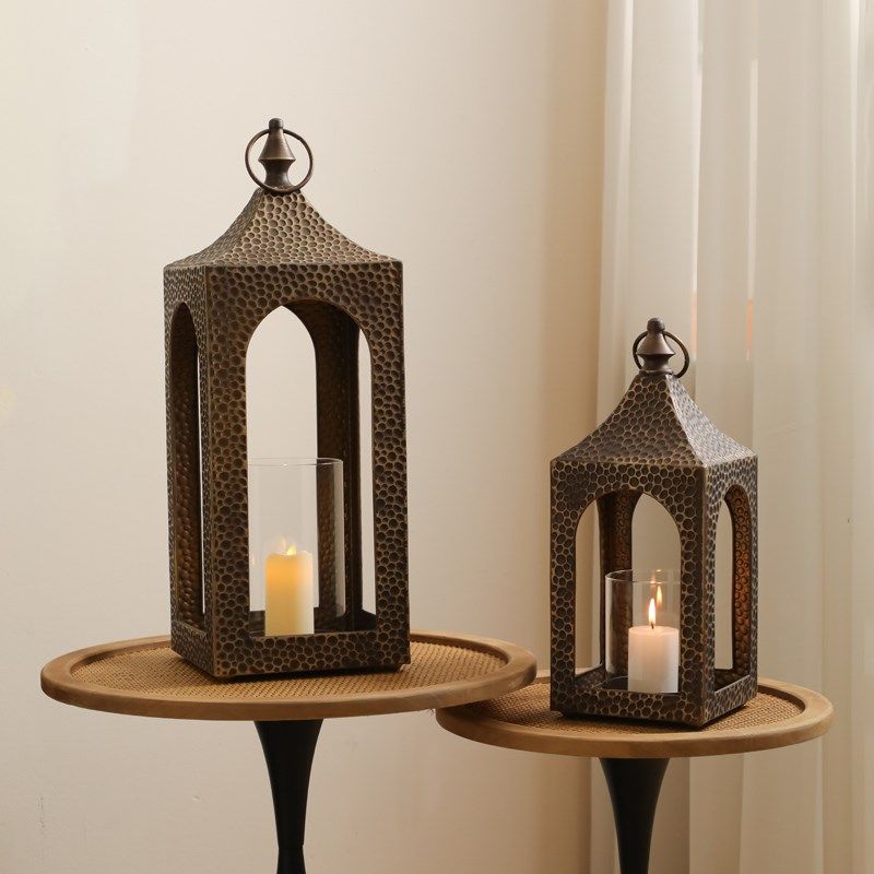 法式复古铁艺风灯客厅卧室阳台装饰品级感氛围感烛台,家居饰品,烛台,淘宝优惠券,粉丝福利购,淘宝优惠卷