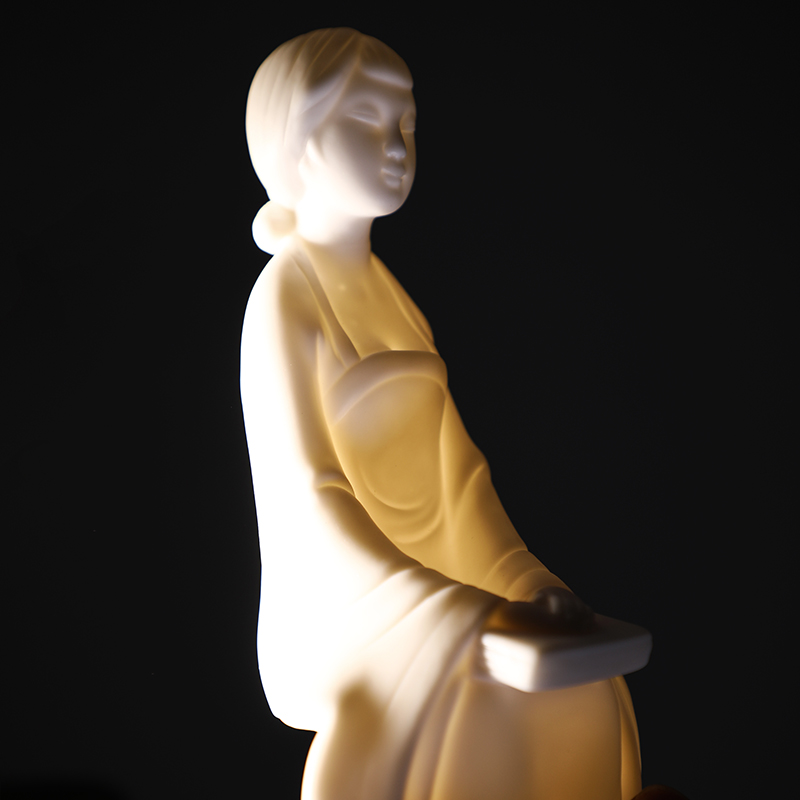 创意琴棋书画陶瓷人物中式客厅书房办公室软装饰品工艺品摆设