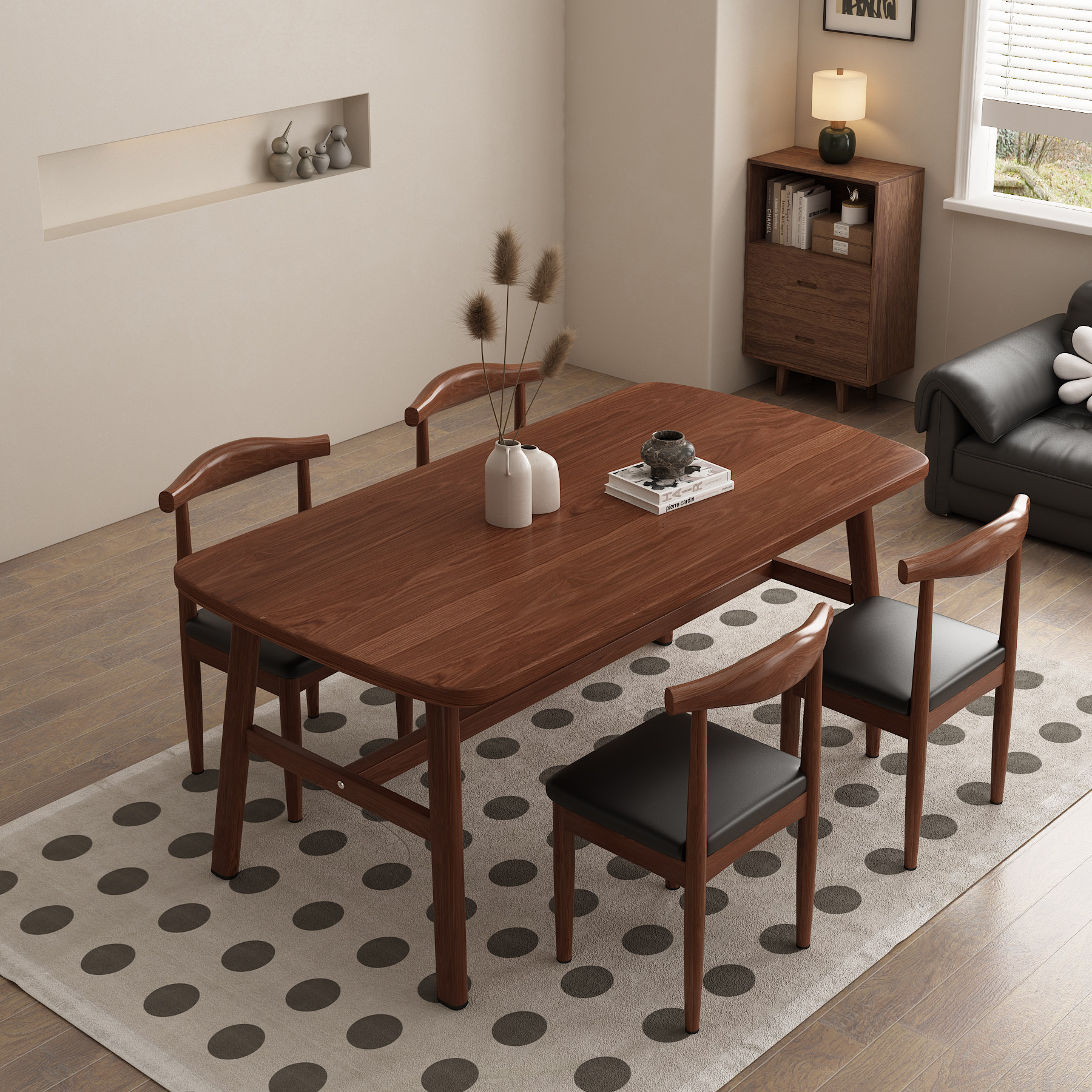 中古风家用现代长方形桌子小户型公寓出租房吃饭桌椅装,住宅家具,板木餐桌,淘宝优惠券,粉丝福利购,淘宝优惠卷