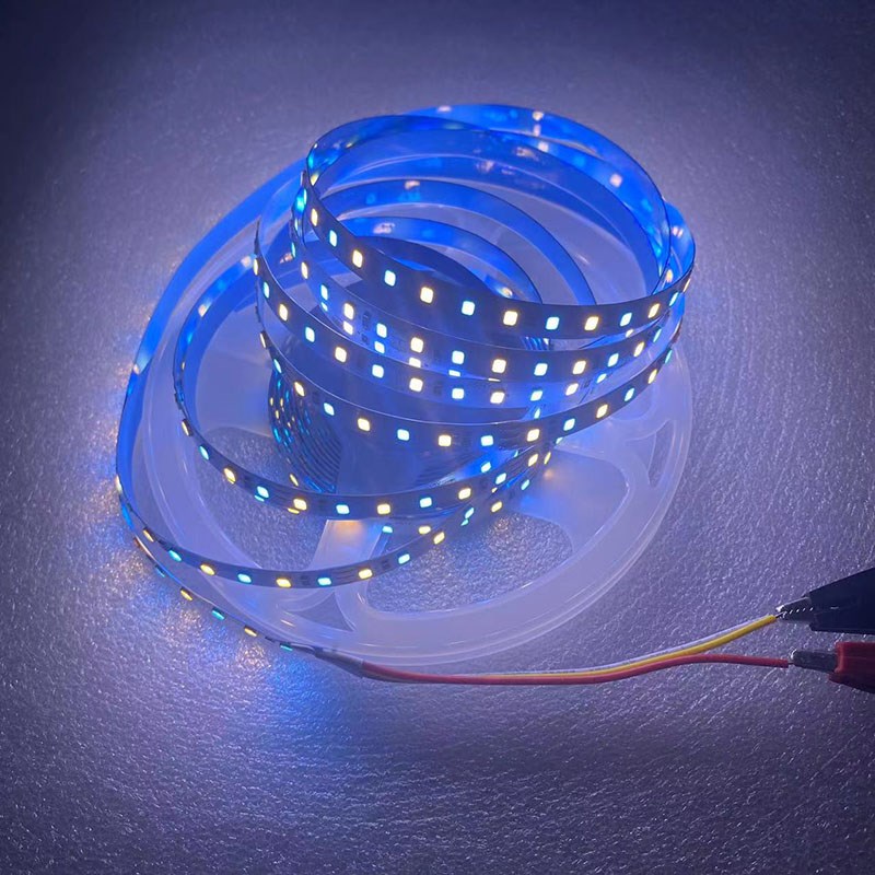 12V24V冰蓝暖光金黄红光蓝光双色温灯带机械闸门设备指示线条灯