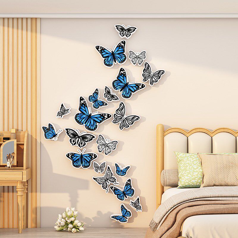 鲜店铺拍照区布置立体蝴蝶纸咖啡馆氛围装扮墙新场景画,家居饰品,文化墙贴,淘宝优惠券,粉丝福利购,淘宝优惠卷