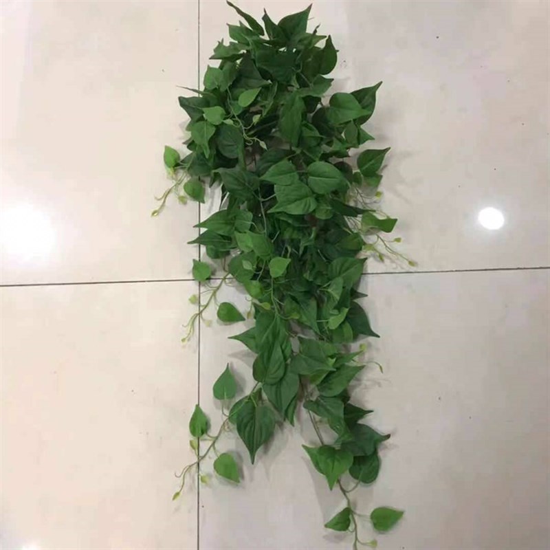 仿真把束1米绿萝壁挂垂吊装饰绿植叶子绢花猪心叶室内外插花造景