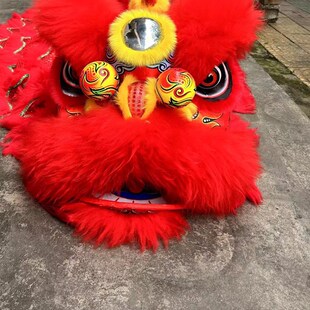 寸儿童泡沫狮头新型醒狮眨眼舞狮子舞台表演儿童醒狮头
