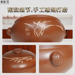 滇匠电汽锅家用蒸锅建水紫陶气锅鸡盗汗鸡锅蒸汽汤锅瓦罐底锅