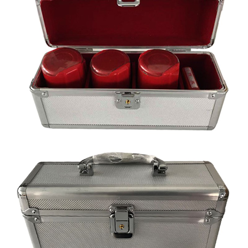 回墨章印章箱盒带锁新型防伪印章印鉴光敏章盒大号铝合金盒子