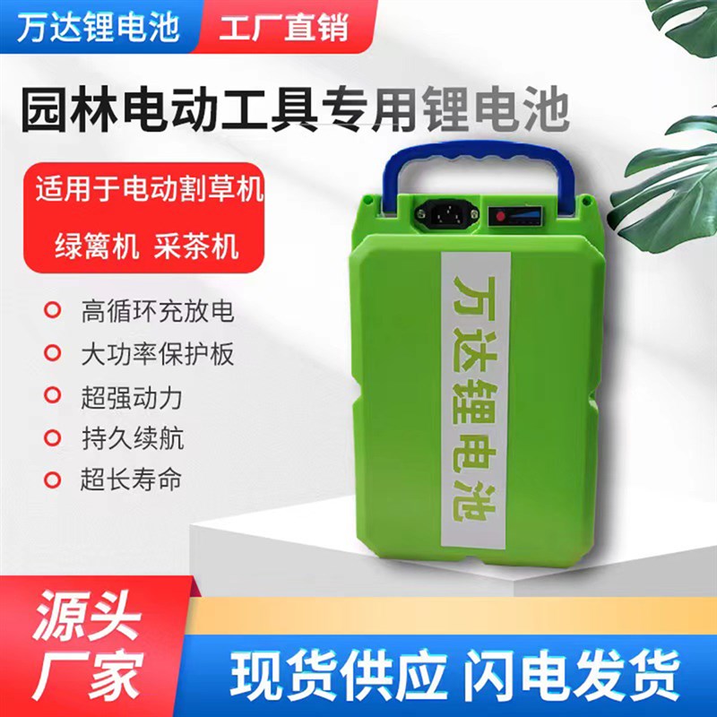 抽水泵电瓶60v锂电池电动割草机绿篱采茶机21v喷药机园林工具通用