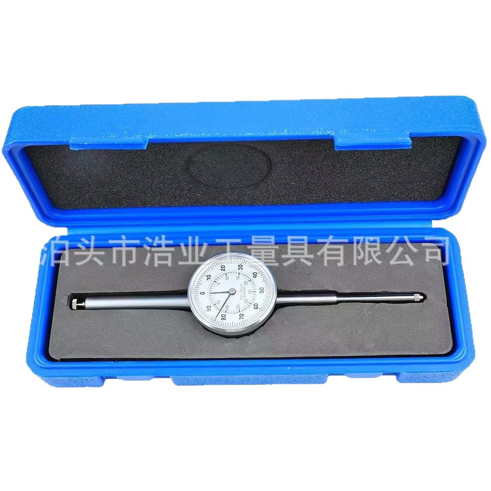 0-50mm指示表分度值0.01长针百分表加长杆大量程指针式百分表