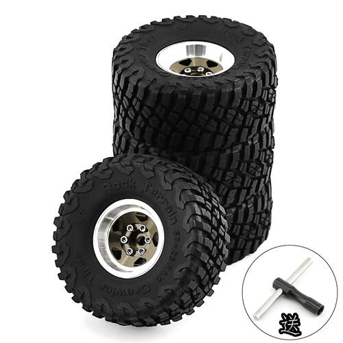 1/18 TRX4M路虎烈马1.0英寸轮胎轮毂 攀爬车铝合金轮毂 SCX24 FMS