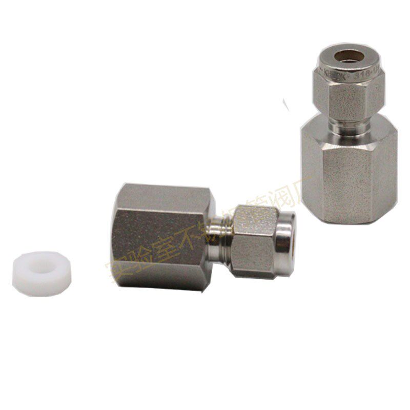 316L不锈钢1/2内螺纹转3/8卡套直通G螺纹接头 仪表管接头 G1/4
