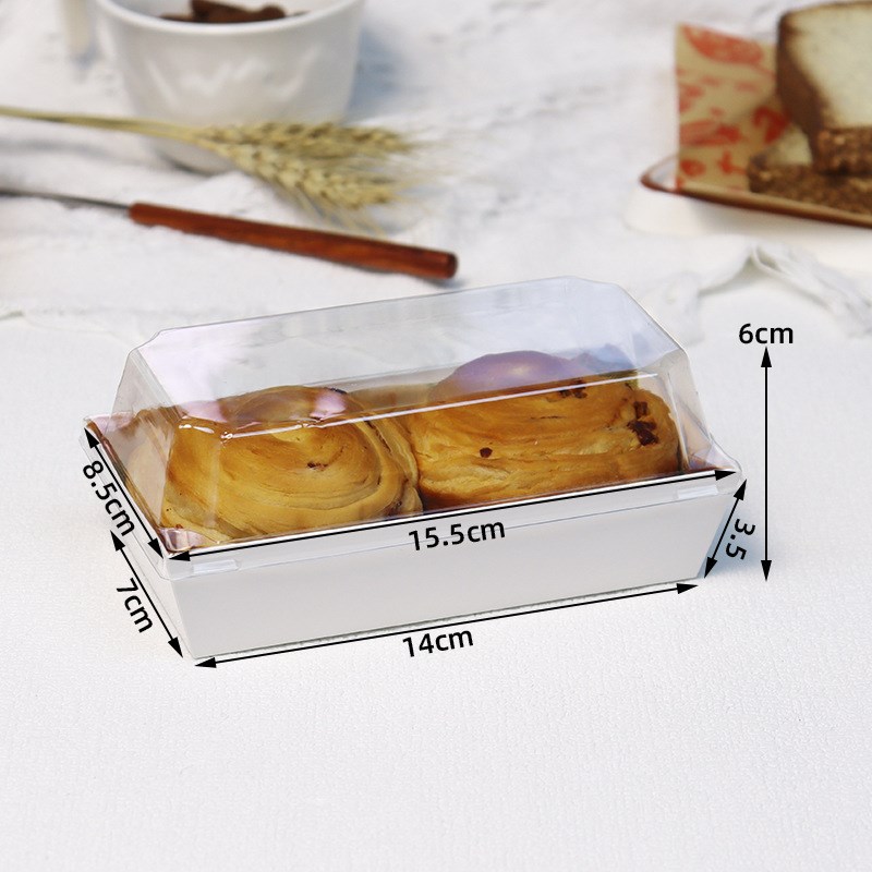 毛巾卷雪媚娘热狗泡芙 蛋糕面包西点 烘焙包装盒 天地盖透明纸塑