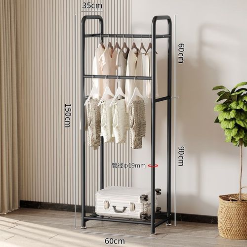 移动晾衣架 落地挂衣架室内加厚可移动带轮晾衣架阳台晾晒架子