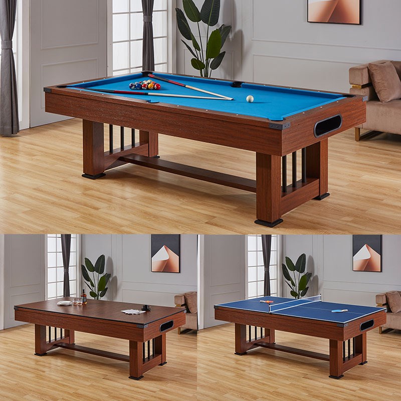 台球桌标准型多功能三合一美式黑八商用大理石成人家用美式台球桌