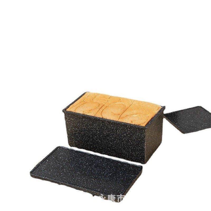 麦饭石不粘芝士吐司盒长方形蛋糕烤盘烘焙模具带盖商用铝合金烤箱