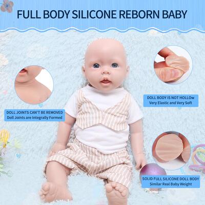 WW1515 reborn baby 20寸白胚可彩绘重生娃娃 50cm仿真硅胶娃娃